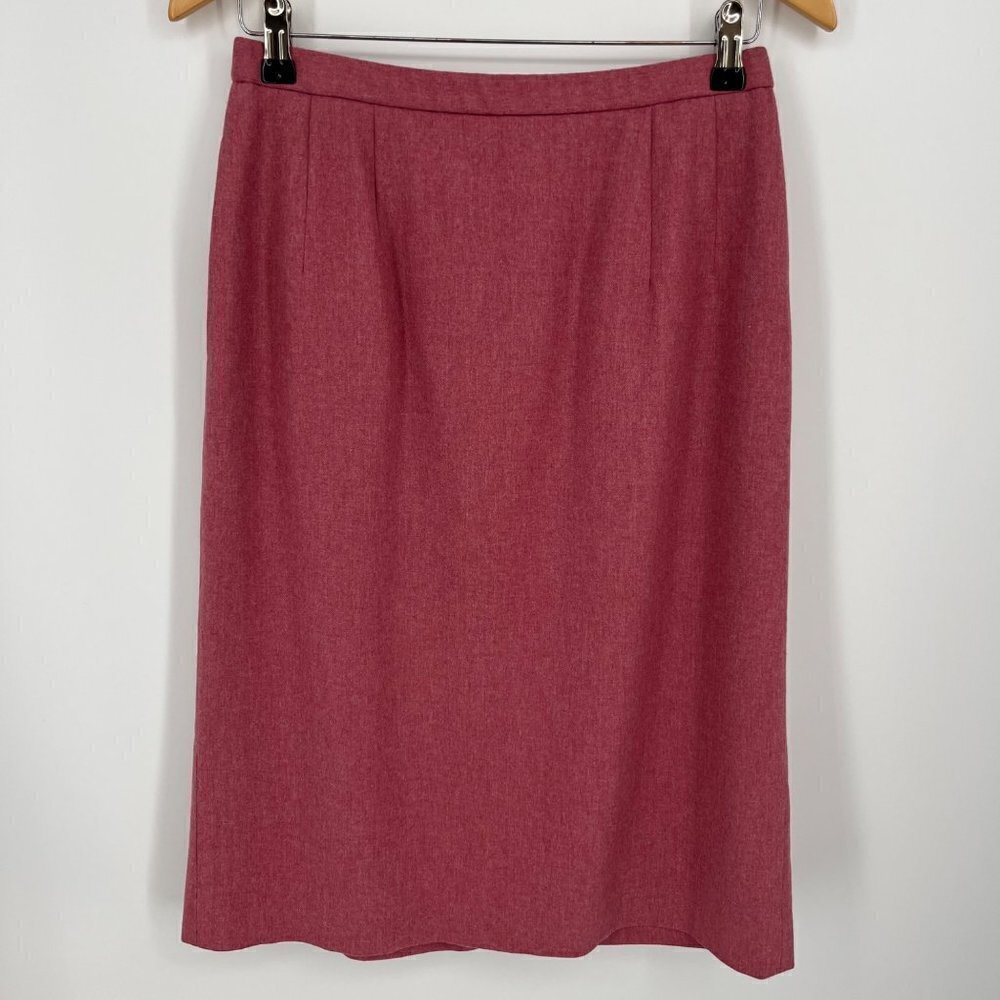 Pendleton Womens Wool Skirt Size 8 Dusty Pink Pockets Business Barbie Lined USA